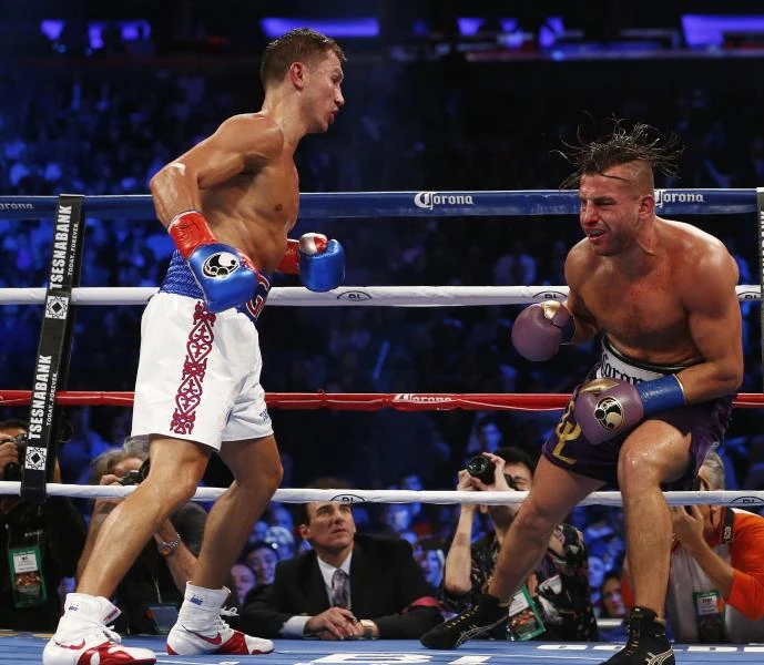 Golovkin stops Lemieux in 8th round for middleweight title