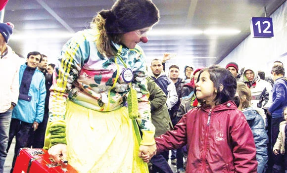 Smile, it’s an emergency: Clowning around with refugees