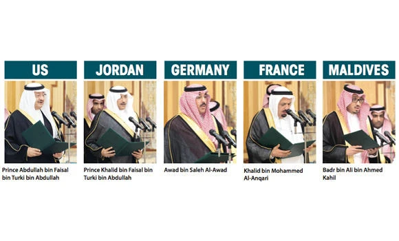 King names new envoys to US, four other countries