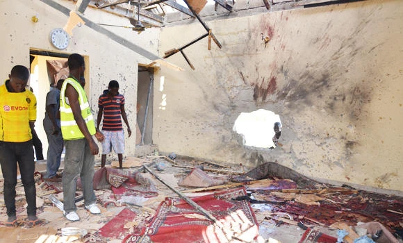 Suicide bombing at mosque in NE Nigeria kills 55