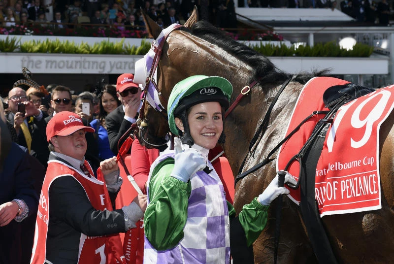 Female jockey makes history with first win at Melbourne Cup