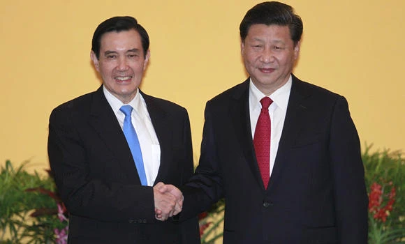 China, Taiwan leaders join hands at historic summit