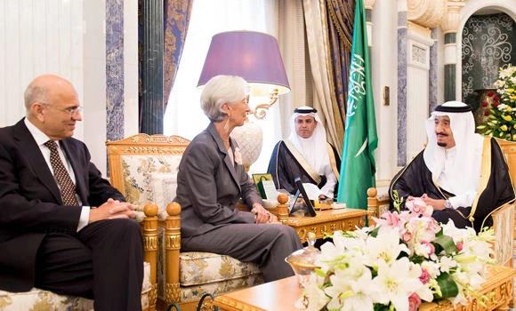 King Salman receives IMF's Christine Lagarde