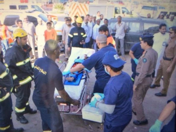 Child rescued from water tank