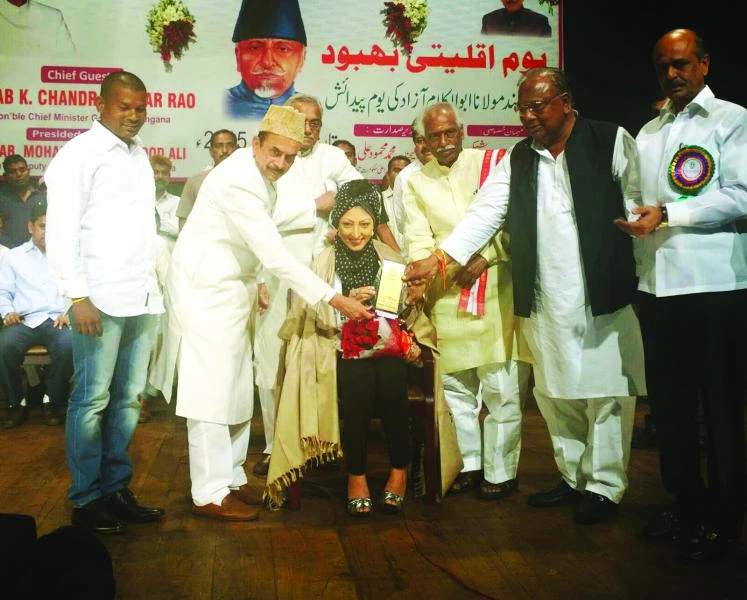 Female journalist from KSA honored in India