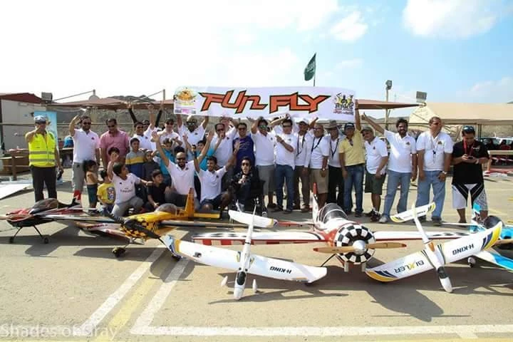 Flying enthusiasts from Jeddah RC Club hold Fun Fly 2