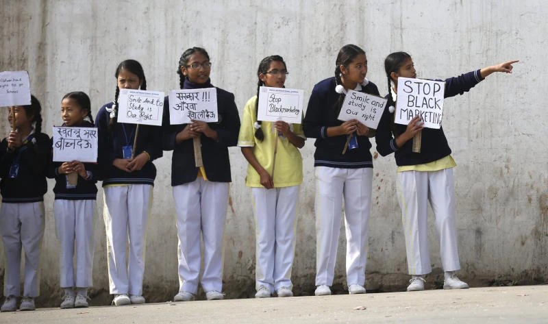 Thousands of students protest in Nepal capital
