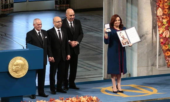 Tunisia’s guardians of democracy pick up Nobel Prize