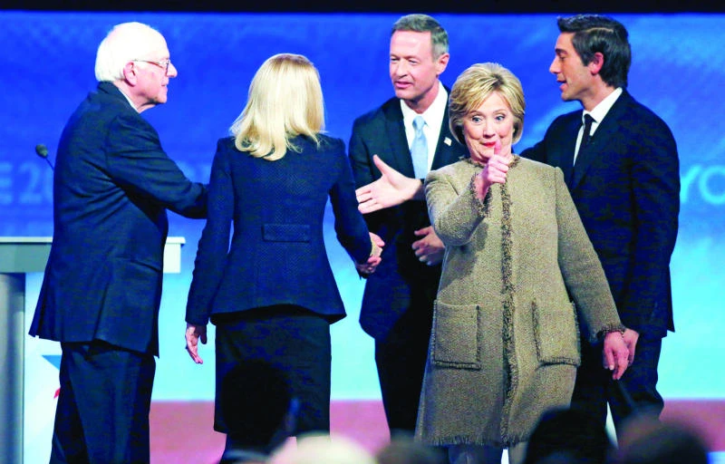 US Democrats hit Trump, clash over terror fight in debate