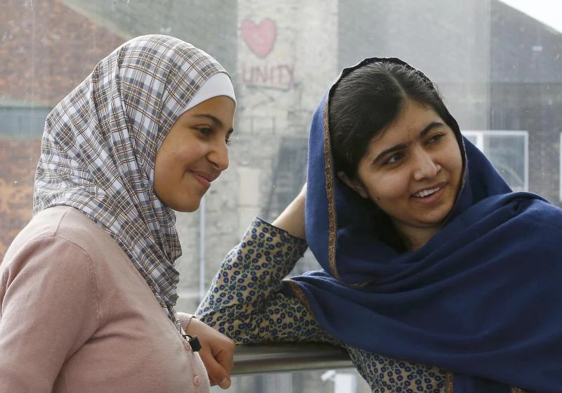 Malala meets up again with Syrian schoolgirl campaigner in Britain
