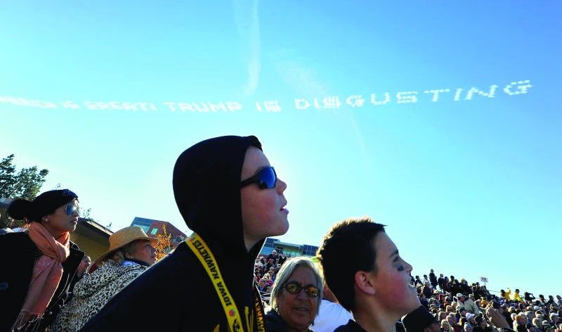 Sky writers plead: ‘Anybody but Trump’