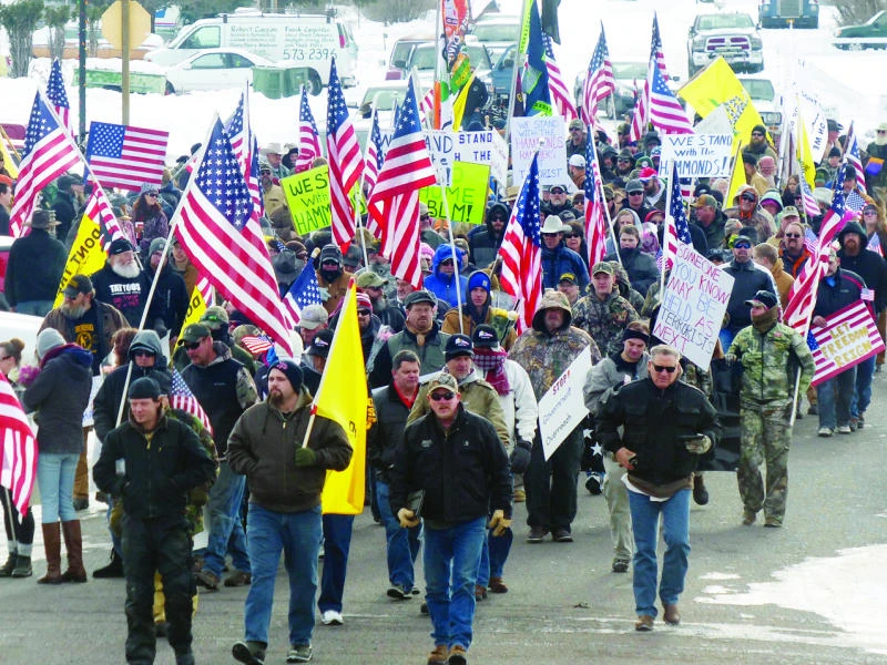 Militia members occupy federal building in Oregon after protest