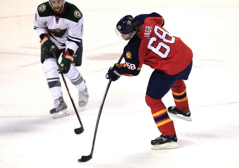 Jagr brace lifts Panthers over Wild 2-1