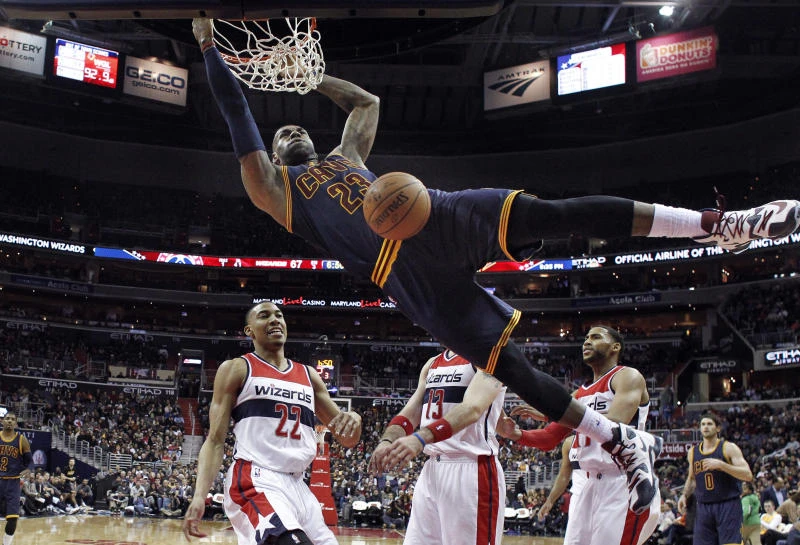 James scores 34, Irving 32 as Cavaliers top Wizards