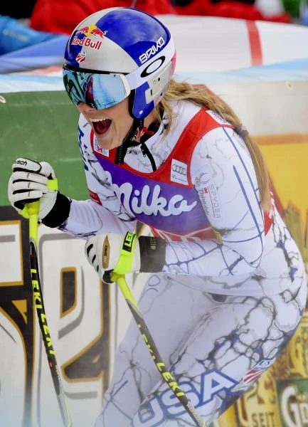 Vonn rules WCup downhill to match all-time record of 36 wins