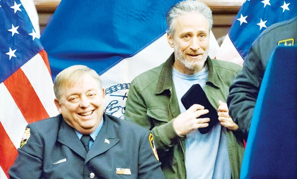 Jon Stewart honors 9/11 first responder