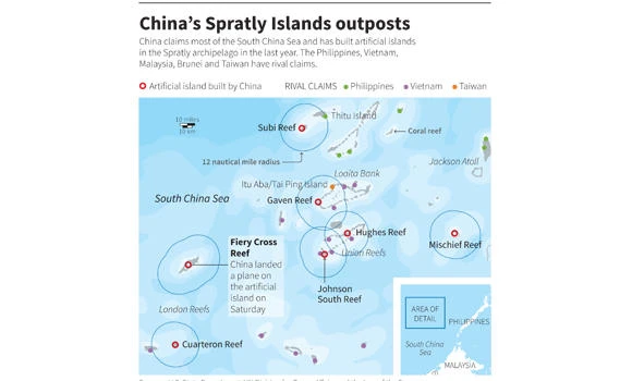 US, Philippines to discuss concerns over new Chinese islands