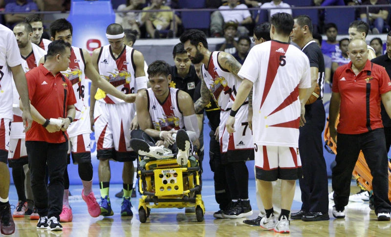 San Miguel wins ROS game to advance but loses Fajardo to injury