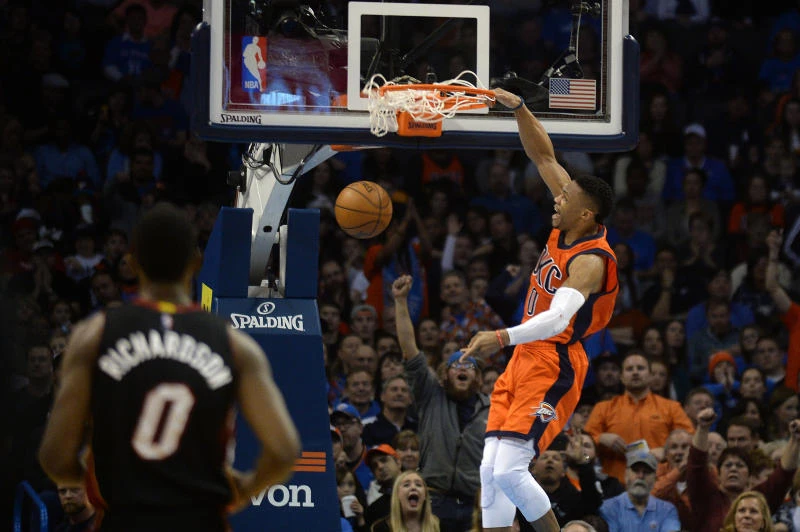 Westbrook has triple-double as Thunder beat Heat