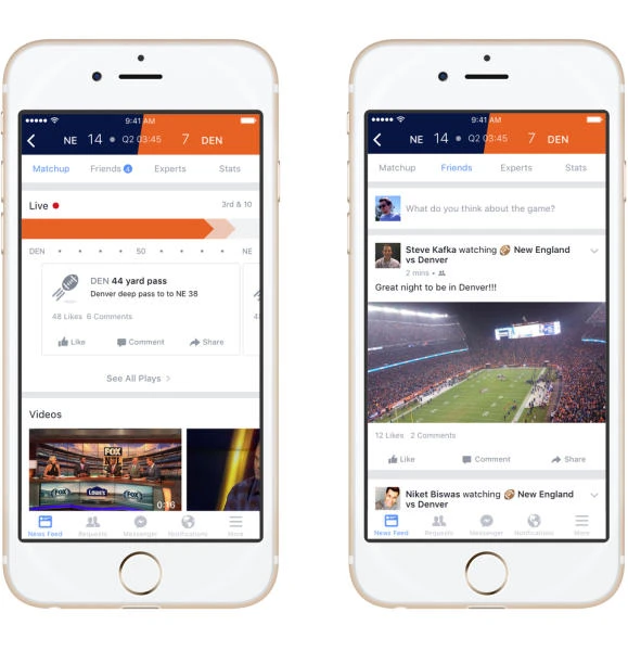 Facebook’s sports product to launch during NFL championships