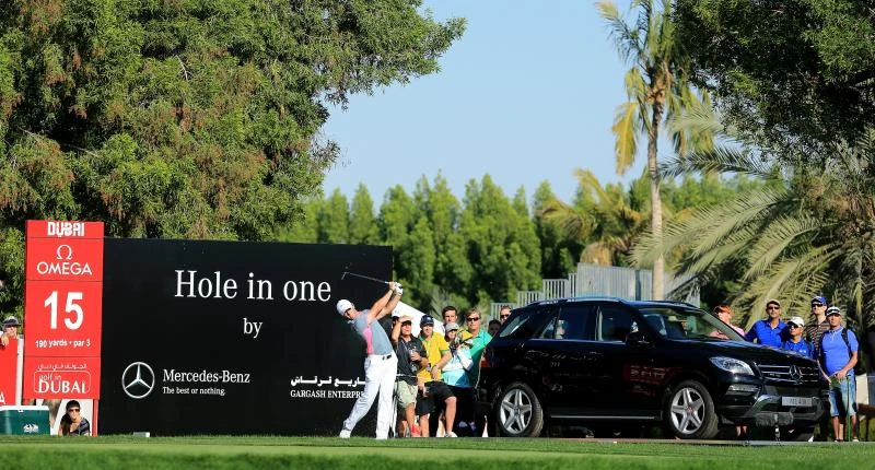 Mercedes-Benz GLE for hole in one at Omega Dubai Desert Classic