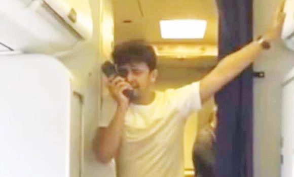 Crew grounded over Bollywood crooner’s mid-air performance