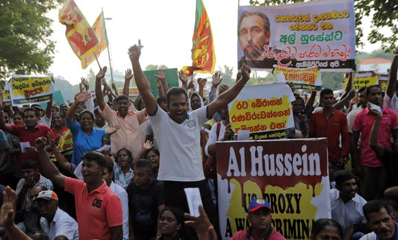 Sri Lankan hardliners protest UN rights chief’s visit