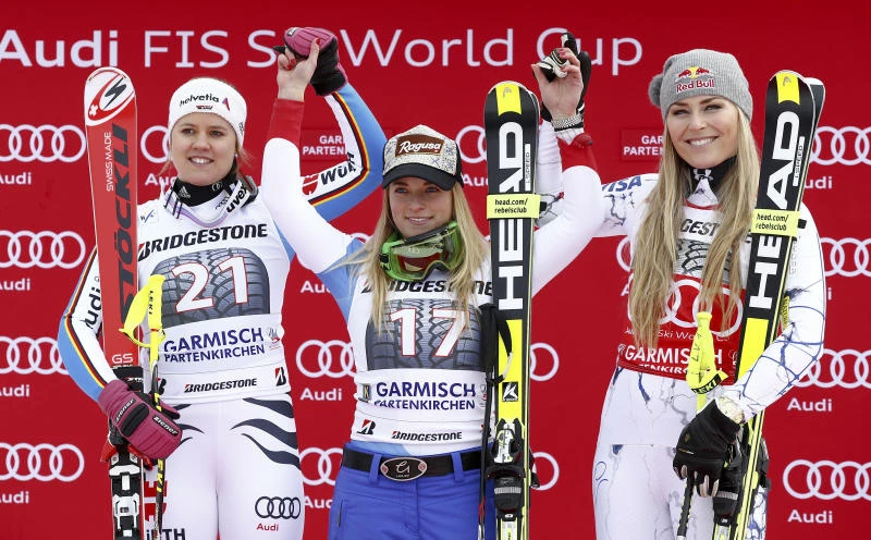Lara Gut wins Super-G World Cup race, Vonn 3rd