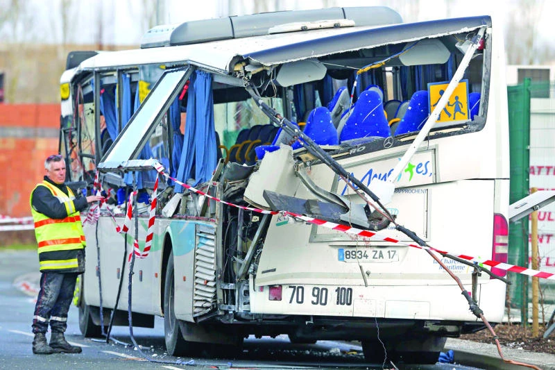 6 killed as French school bus crashes into truck
