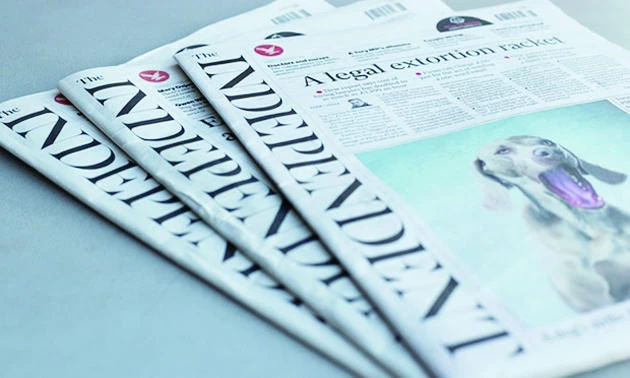 Independent daily drops print edition