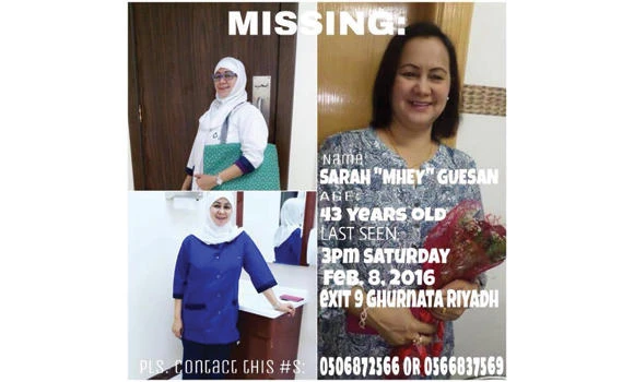 Still no clue on Filipino nurse missing in Riyadh