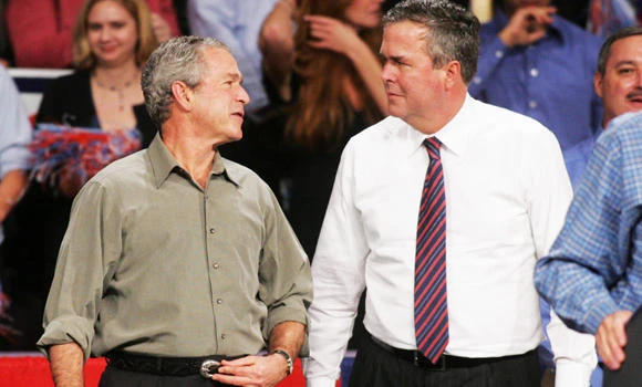 George W. Bush campaigns for Jeb