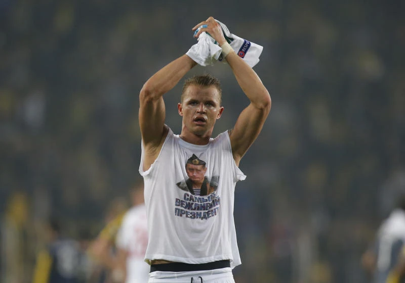 Russian club faces sanction after player shows Putin shirt