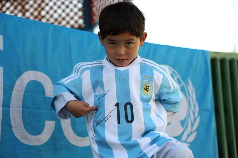 Messi sends autographed jerseys to his little Afghan fan