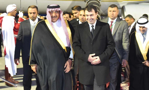 Crown prince arrives in Tunisia
