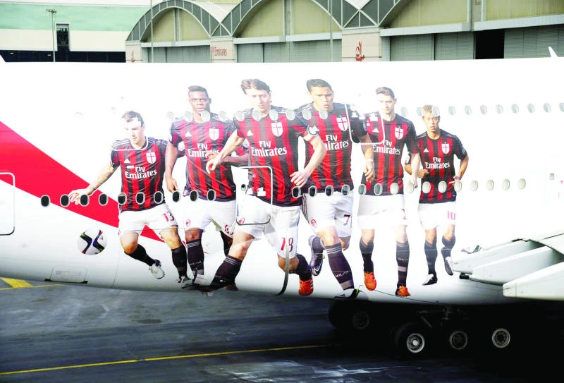 Emirates showcases AC Milan sponsorship across globe