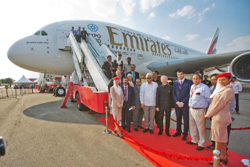 Emirates’ A380 lures visitors at aviation show