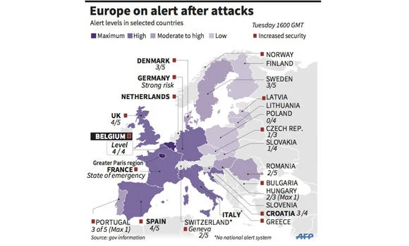 Huge manhunt in deadly Brussels attacks claimed by Daesh