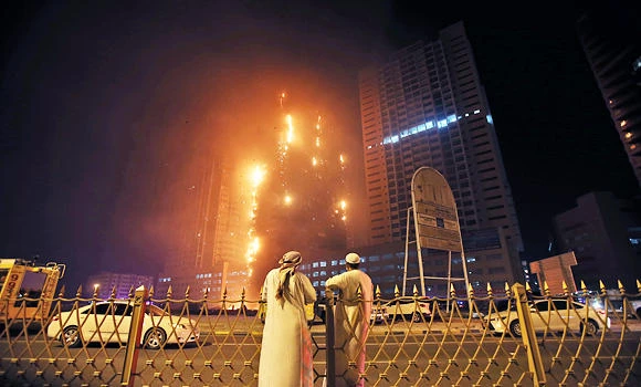 Blaze hits Ajman highrises
