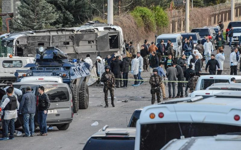 Bomb in Diyarbakir kills several police officers: Turkish agencies