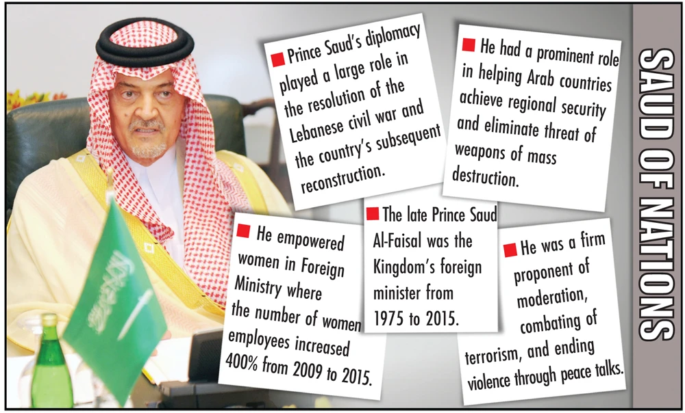 Late Saudi FM honored