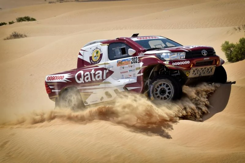 Nasser surges into Desert Challenge lead as Price makes flying bikes start