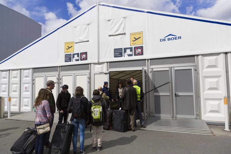 Brussels airport runs nearly 40 flights Monday