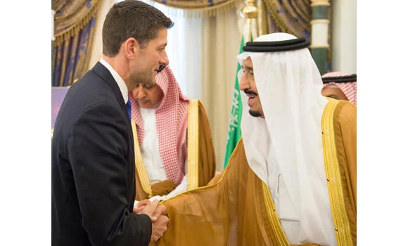 King Salman receives US House Speaker Paul Ryan
