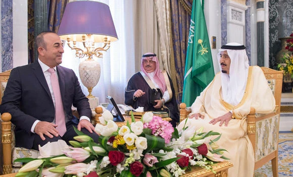 King Salman receives Turkish foreign minister