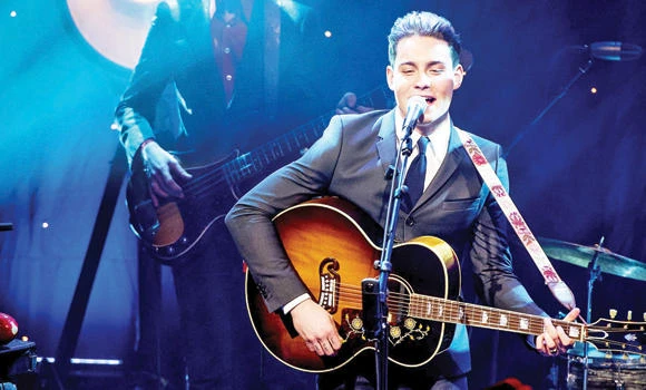FINALIST: Dutch Eurovision Song Contest Dutch contender Douwe Bob performs during a final concert before leaving for Stockholm to represent the Netherlands, in Amsterdam. (AFP)