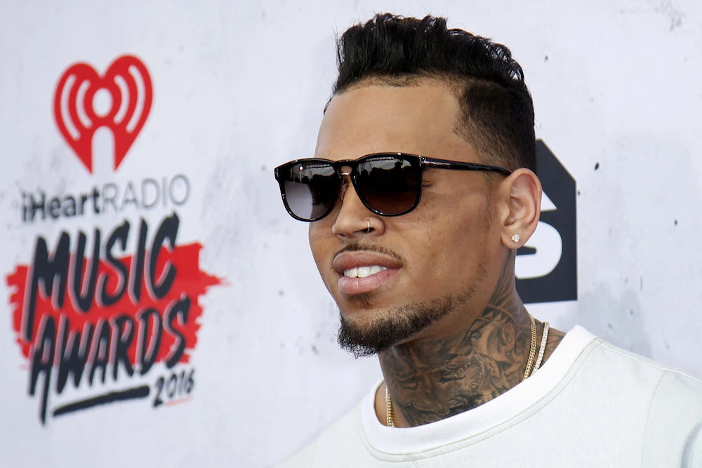 Recording artist Chris Brown poses at the 2016 iHeartRadio Music Awards in Inglewood, California, U.S., April 3, 2016. (Reuters)