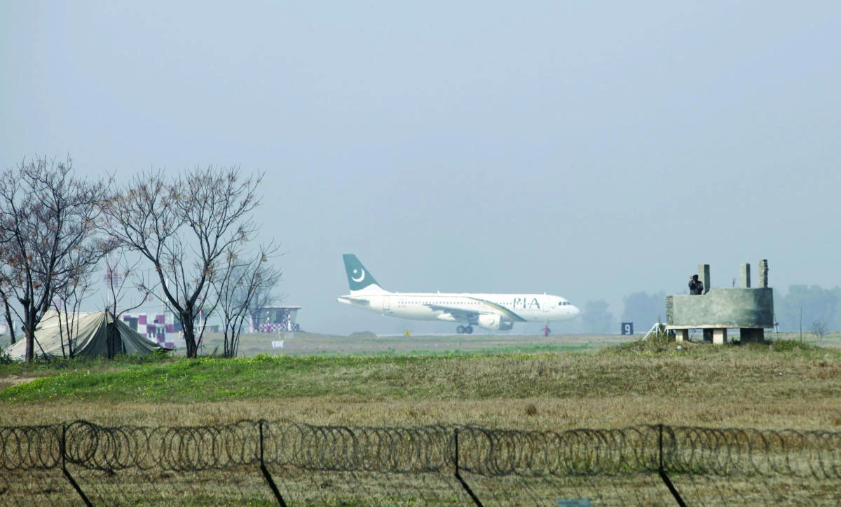 A Pakistan International Airlines jet prepares to take off from Islamabad on Feb. 9. (Reuters)