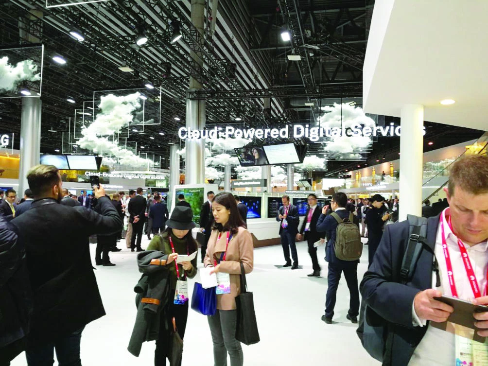 Around 2,250 companies are participating in the Mobile World Congress underway in Barcelona, Spain. More than 150,000 visitors from all across the world are expected to attend the four-day exhibition. (AN photo)