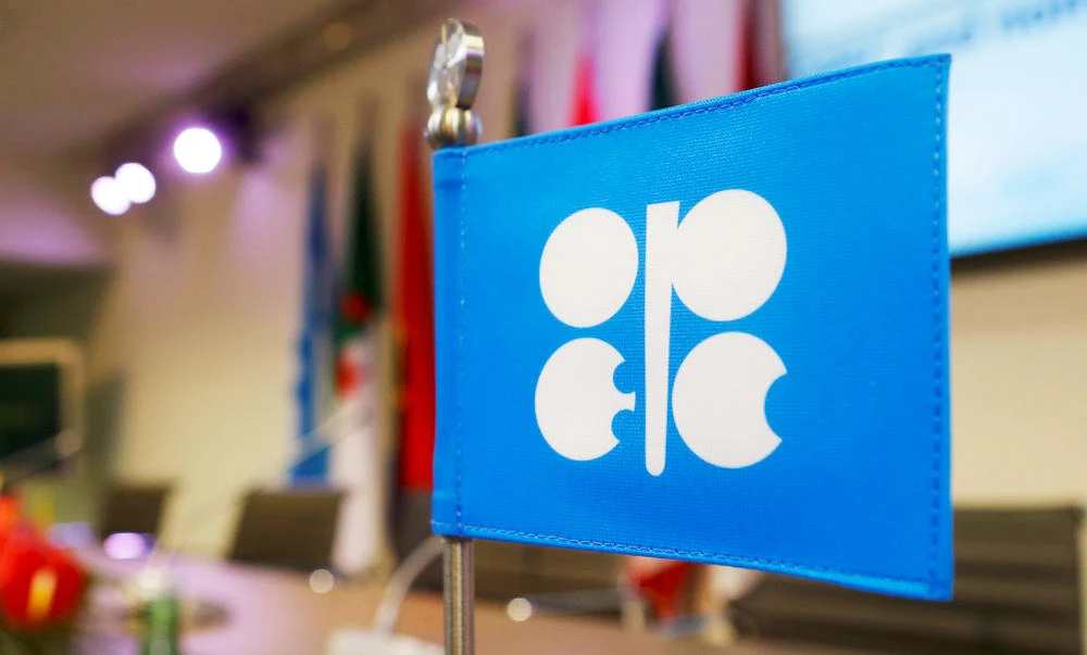 A flag with the Organization of the Petroleum Exporting Countries (OPEC) logo is seen before a news conference at OPEC's headquarters in Vienna, Austria, in this December 10, 2016 file photo. (REUTERS)